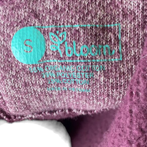 Bloom Knitware Women’s Open Front Cardigan Purple Organic Cotton Blend Size S - Picture 8 of 8